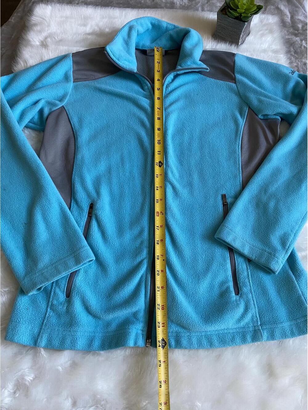 Women’s Columbia Blue and Gray Fleece Jacket Small - Picture 2 of 6